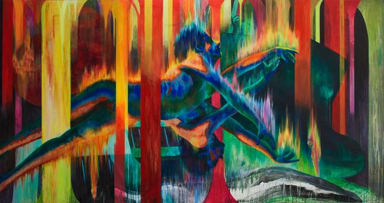 Father who waits to apologize by Chi Peng contemporary artwork Painting