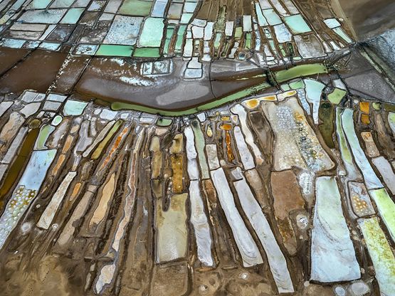 Salt Ponds 6 Near Tikat Banguel Senegal by Edward Burtynsky contemporary artwork Photography
