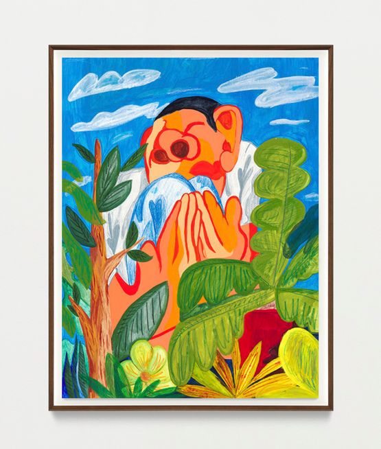 Sitting Down Outside by Woody De Othello contemporary artwork Painting