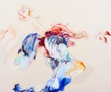 Here by Araminta Blue contemporary artwork painting works on paper