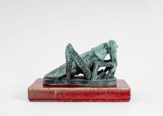 Portrait of the artist as a young man by Johan Creten contemporary artwork Sculpture
