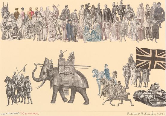 Larousse. Parade by Peter Blake contemporary artwork Works on Paper
