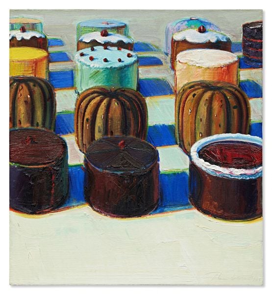 Various Cakes by Wayne Thiebaud contemporary artwork Painting