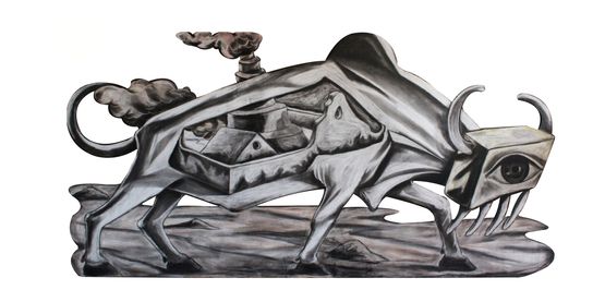 Asylum seeker by Prabhakar Pachpute contemporary artwork Painting