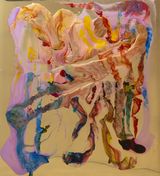As it was he pondered his return to his own reality a limited number 2 plate only catered event and a guest list yet without any acceptances by Dale Frank contemporary artwork mixed media painting