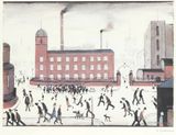 Mill Scene by Laurence Stephen Lowry contemporary artwork print
