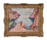 La calanque de Figuerolles by Emile Othon Friesz contemporary artwork painting works on paper