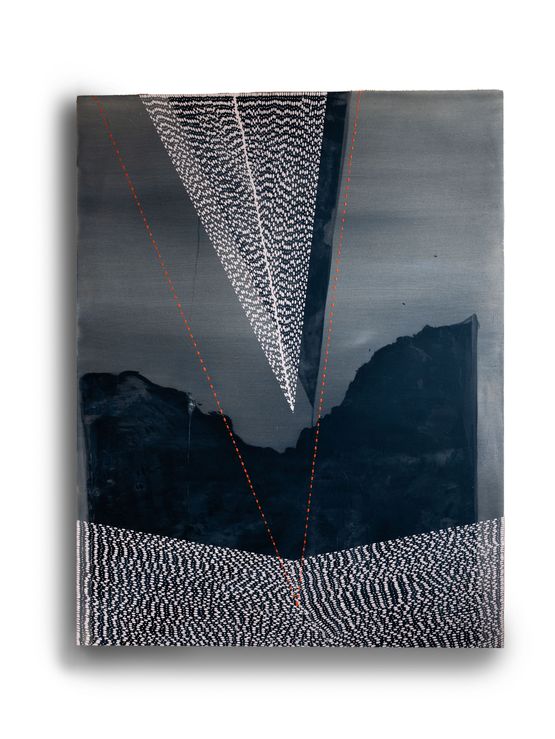 It kept piercing relentless by Radhika Khimji contemporary artwork Painting