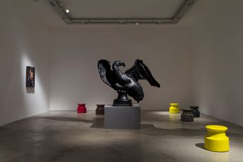 Contemporary art exhibition Johan Creten Sunrise  Sunset at Perrotin Paris Marais France