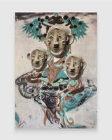 EvolutionSouth Wall of Mogao Cave No.172 Makonde Mask by Xu Zhen contemporary artwork painting