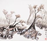 Landscape by Hung Hsien contemporary artwork drawing