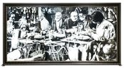 La Paz Supper The Last Feast by Leslie De Chavez contemporary artwork Mixed Media