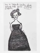Frank Usher Frock by Rose Wylie contemporary artwork painting works on paper