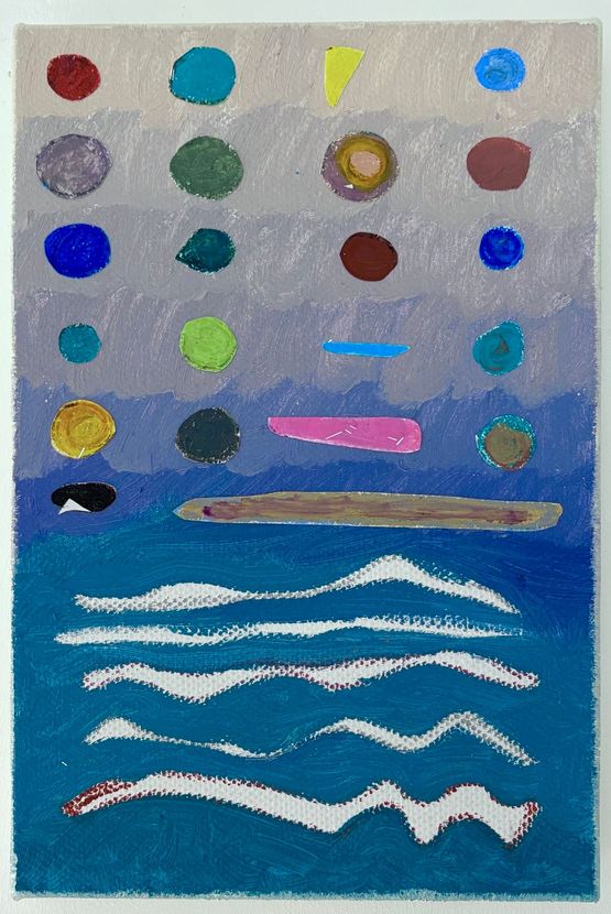 Evening Rain by Ao Jing contemporary artwork Mixed Media