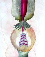 Cake in Bloom by Bianca Kennedy contemporary artwork drawing