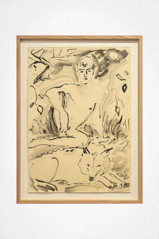 Wolf Boy by Luke Edward Hall contemporary artwork Works on Paper