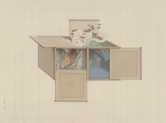 Box with Multiple Openings 2 by Zhang Xiaoli contemporary artwork Painting