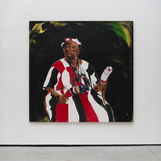 Retrato de mae de santo de Exu by Moises Patricio contemporary artwork Painting