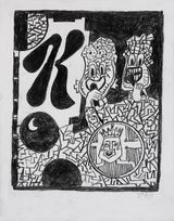 K-Pop 1 by Derek Boshier contemporary artwork drawing works on paper