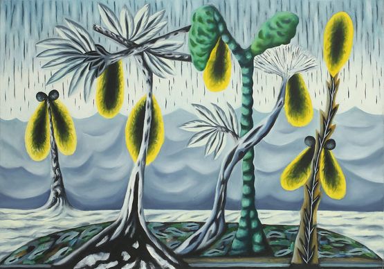 Horizont 20 Groer gelber Samen by Hartmut Neumann contemporary artwork Painting