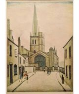 Burford Church by L. S. Lowry contemporary artwork print