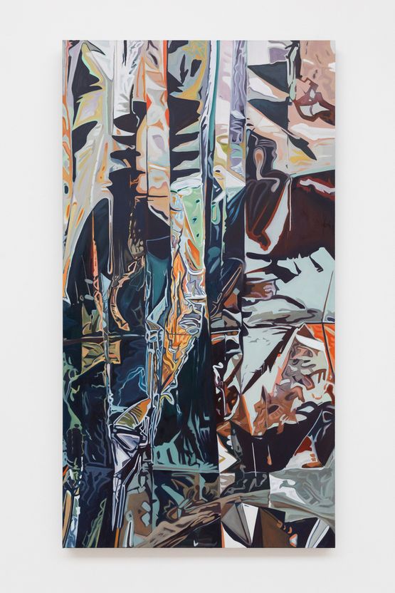Double Figure Night by Lewis Miller contemporary artwork Painting