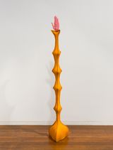 Anamorph burnt orange by Caroline Rothwell contemporary artwork sculpture