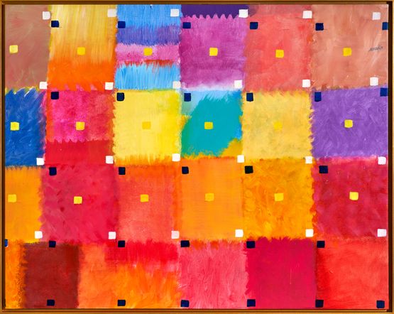 Untitled Chromatic Constellation by Heinz Mack contemporary artwork Painting