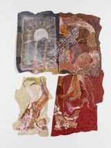 The Human Shields da serie from the series Quel est le sens de la vie sur terre et la fabrique de la conscience by Pelagie Gbaguidi contemporary artwork mixed media