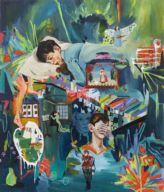 Sleepless Boy by Wang You contemporary artwork Painting