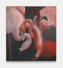 Flamingo Abstract by Holly Lowen contemporary artwork Painting