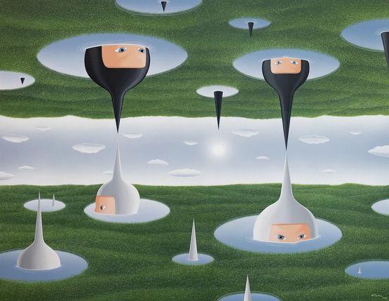 Endless Reflection by Gongkan contemporary artwork Painting