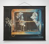 Votre Portrait - Bonheur computer painting by Tetsumi Kudo contemporary artwork print textile