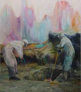 Hide and Seek II by Lec Cruz contemporary artwork painting