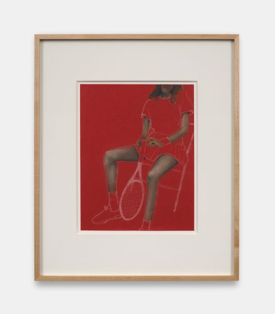 Red Tennis by Holly Lowen contemporary artwork Works on Paper