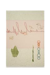 Symbiotic Composition 2 Winds a sparrow a seagull a frog a blue tit a bush a broad leaf a small tree and bamboo in Mito by Young In Hong contemporary artwork textile
