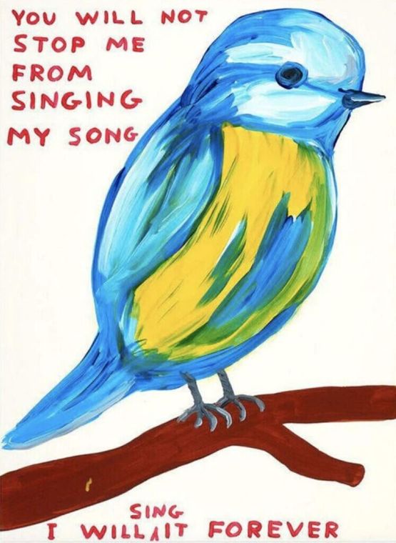You Will Not Stop Me From Singing My Song by David Shrigley contemporary artwork Print