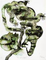 The Smell of Life VII by Barthelemy Toguo contemporary artwork painting works on paper
