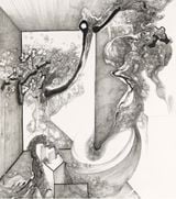 Symbiosis by Lin Guocheng contemporary artwork drawing painting works on paper