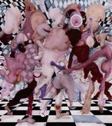 Gourmet Plaza by Nick Modrzewski contemporary artwork painting