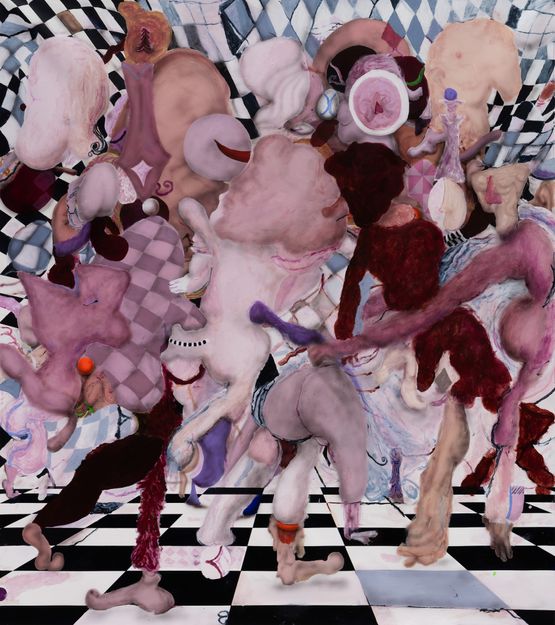 Gourmet Plaza by Nick Modrzewski contemporary artwork Painting