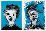 Untitled Dyptichon aus der Serie Tropfenbilder by Christian Eisenberger contemporary artwork painting