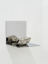 The Deflated Silver Foot Of A Rabbit That Once Belonged To Jeff Koons by Jonathan Monk contemporary artwork sculpture