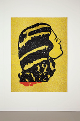 Portrait of Thermometer by Farhad Moshiri contemporary artwork mixed media textile