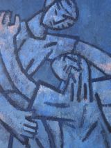Untitled Couple in Blue by Heesoo Kim contemporary artwork painting