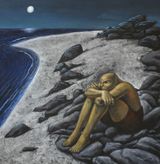Dark Side of the Moon by Elmer Borlongan contemporary artwork painting