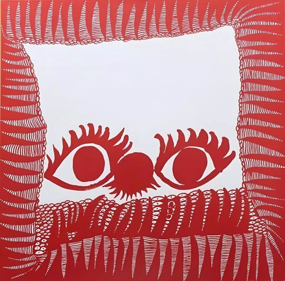 My Self Portrait done when I was heartbroken by Yayoi Kusama contemporary artwork Print