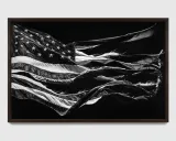 Untitled Ripped Flag in the Wind by Robert Longo contemporary artwork works on paper