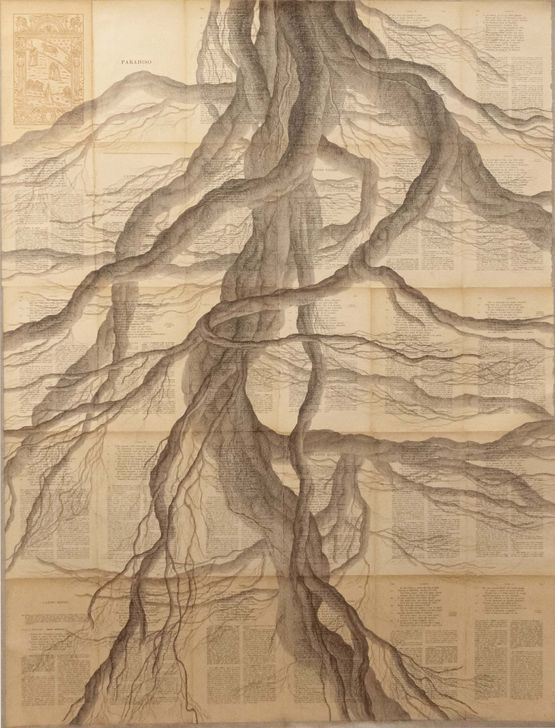 Untitled Radice Divina Commedia Paradiso 1921 by Tommaso Spazzini Villa contemporary artwork Works on Paper
