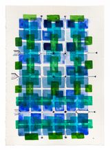 Circle Square Triangle Turtle Fish by Amina Ahmed contemporary artwork drawing painting